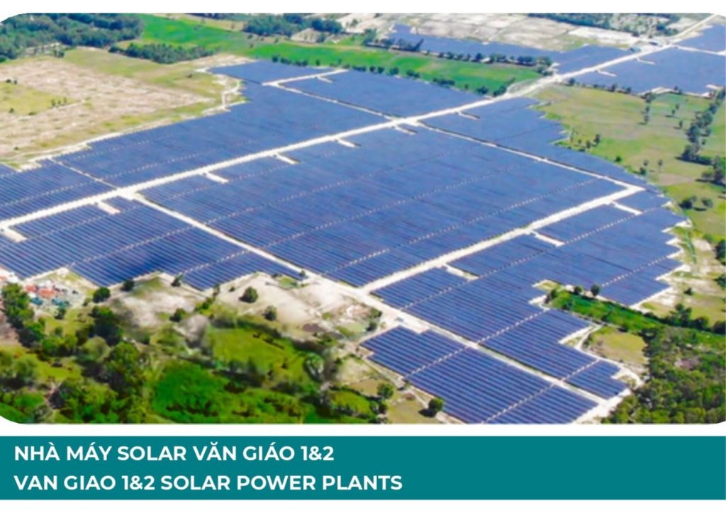 Toàn cảnh tổ hợp nhà máy điện mặt trời Văn Giáo 1 và 2 quy mô 100 MW tại An Giang